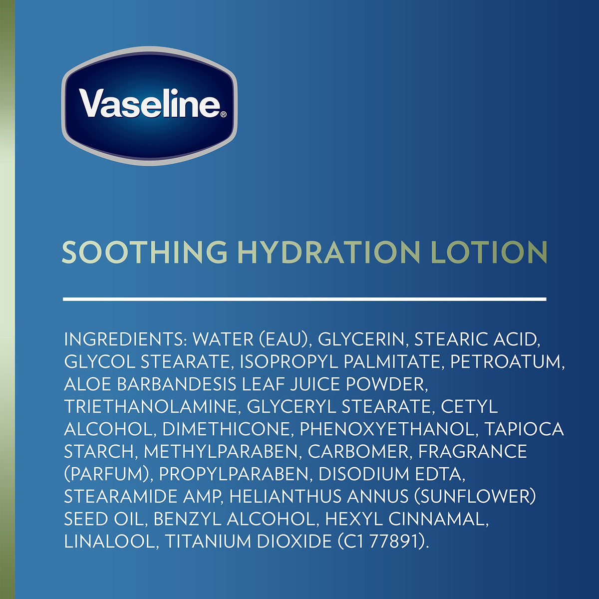 Vaseline bottles staged on bathroom shelf for everyday use