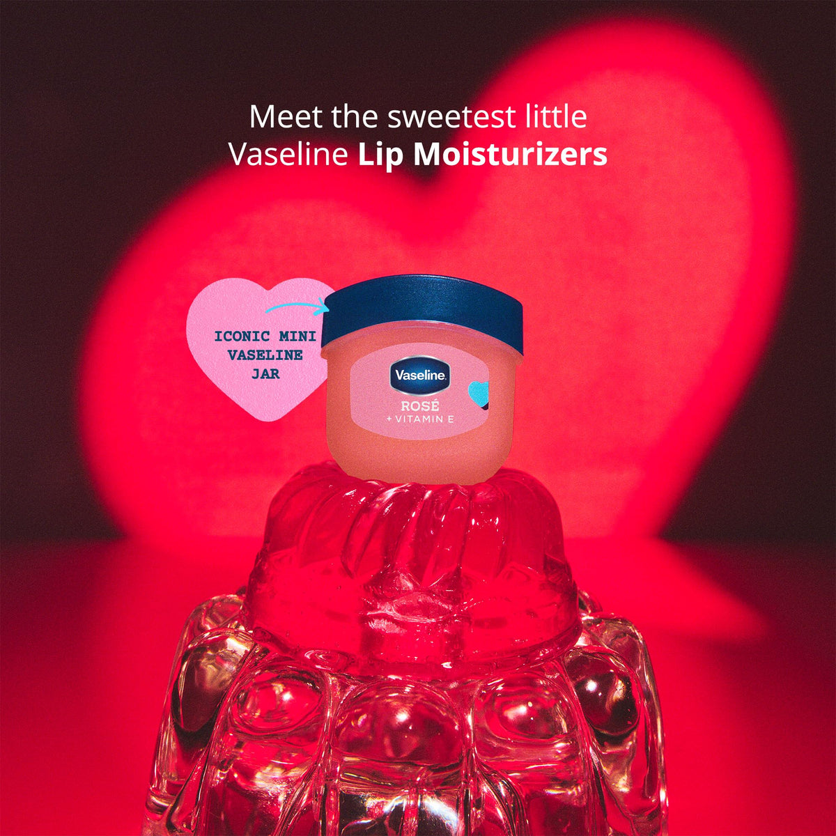 Vaseline texture close-up showing smooth glossy finish and protective hydration benefit