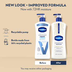 Vaseline lotion texture close-up showing creamy consistency and fast absorption