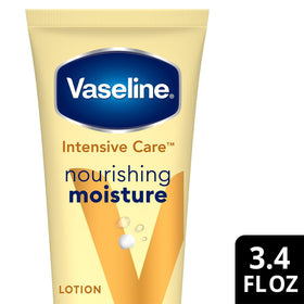 Vaseline lotion texture on hand demonstrating quick absorption benefit
