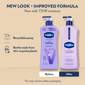 Vaseline three-pack beside a ruler for size comparison and long-lasting supply benefit