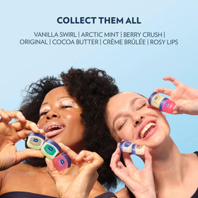 Vaseline mini jar peeking from travel bag among essentials for travel-ready care