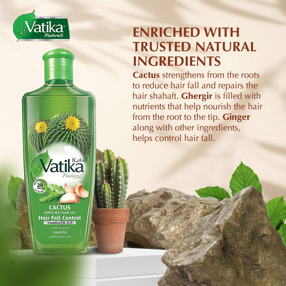 Vatika Naturals being massaged into scalp demonstrating improved scalp nourishment