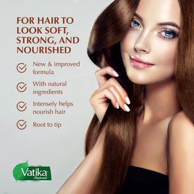 Vatika Naturals cactus and garlic ingredient display showing natural botanical benefits