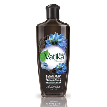 Vatika Naturals front bottle view showing 300 ml packaging and nourishing benefit