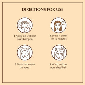 Vatika Naturals hand applying mask to hair demonstrating easy at-home treatment