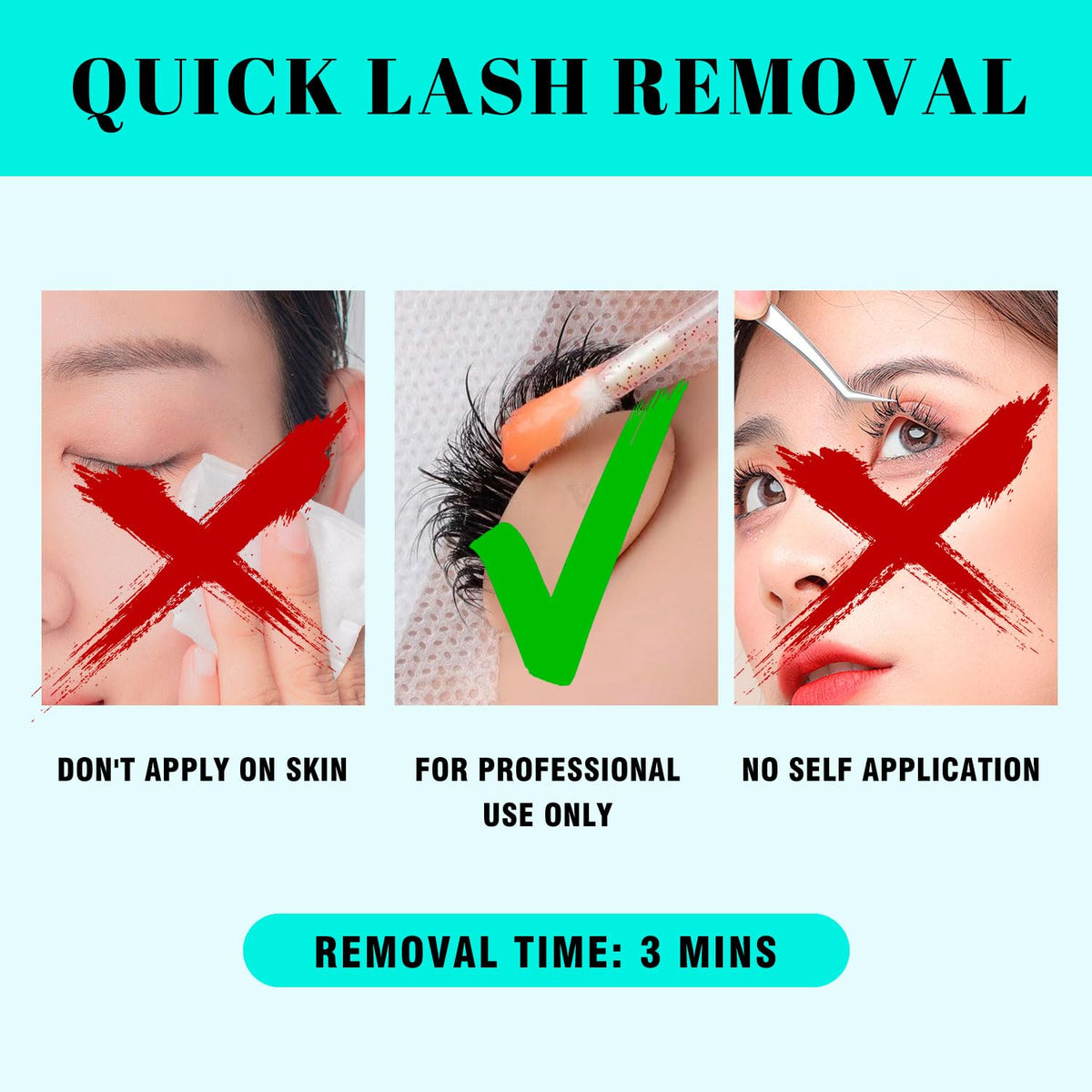 VAVALASH being applied by technician above lash line demonstrating precise placement