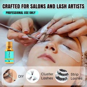 VAVALASH in salon application showing technician using primer to improve bonding