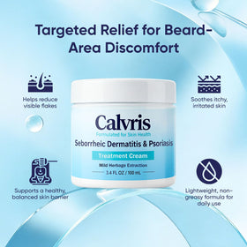 Vbolre Calvris open jar texture displaying smooth, light cream for quick absorption