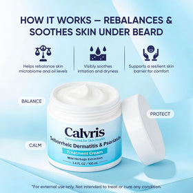 Vbolre Calvris beside a ruler to show 3.4 fl oz size for travel-friendly care