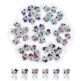 vceow front packaging showing 48 cat nail charms and organizer box benefit easy storage