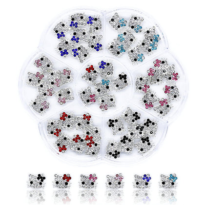 vceow front packaging showing 48 cat nail charms and organizer box benefit easy storage