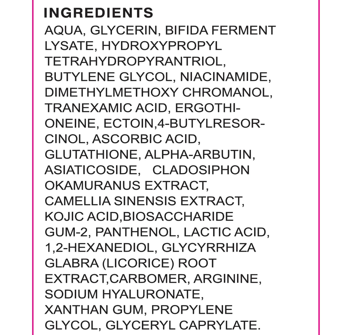 Vcetree ingredient focus on vitamin E to soothe and nourish skin