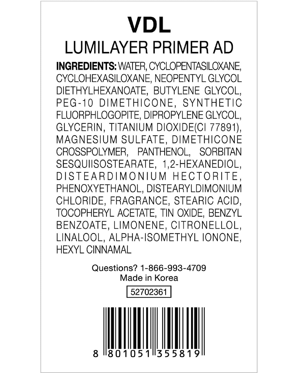 VDL primer on vanity setting conveying daily routine ease and luminous skin benefit