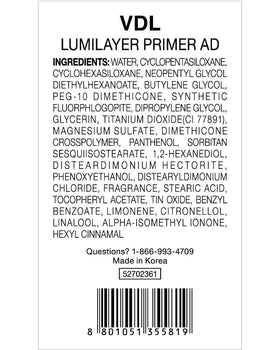 VDL primer on vanity setting conveying daily routine ease and luminous skin benefit