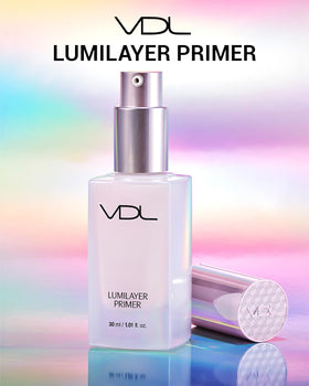 VDL close-up texture displaying pearl-infused primer and smooth finish benefits