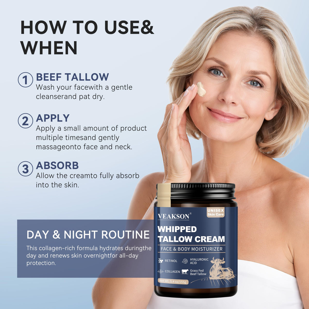 veakson jar on bathroom counter lifestyle shot conveying daily routine benefit