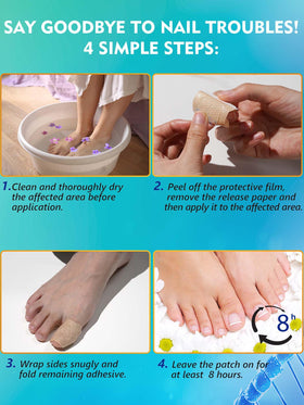 Vealvion patch on toenail overnight illustrating discreet repair