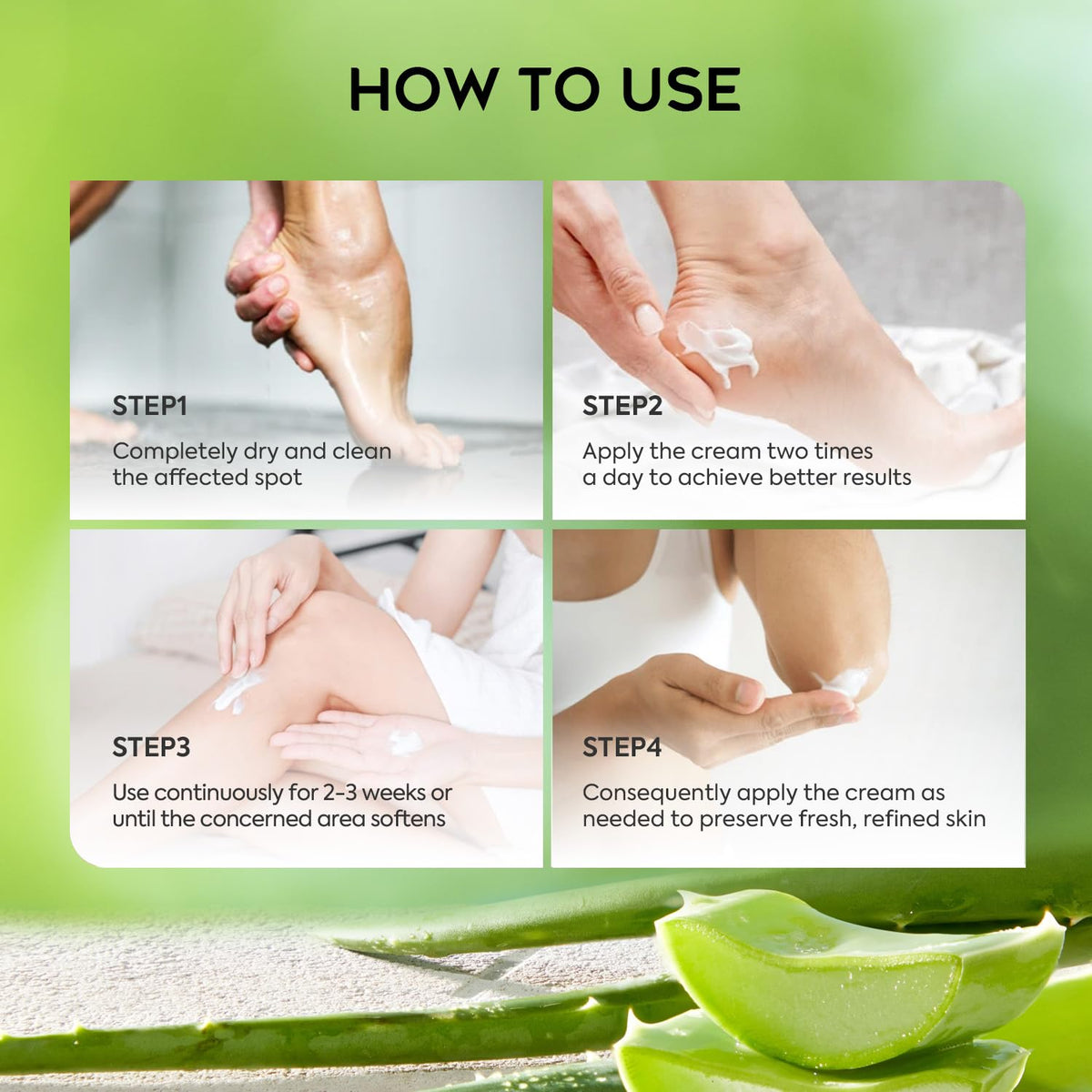 Vebuni ingredients and label close-up highlighting urea and salicylic acid benefits