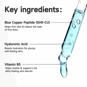 Vectium dropper dispensing clear serum showing lightweight texture and quick absorption