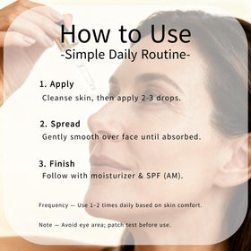 Vectium serum in bathroom routine scene conveying professional daily self-care boost