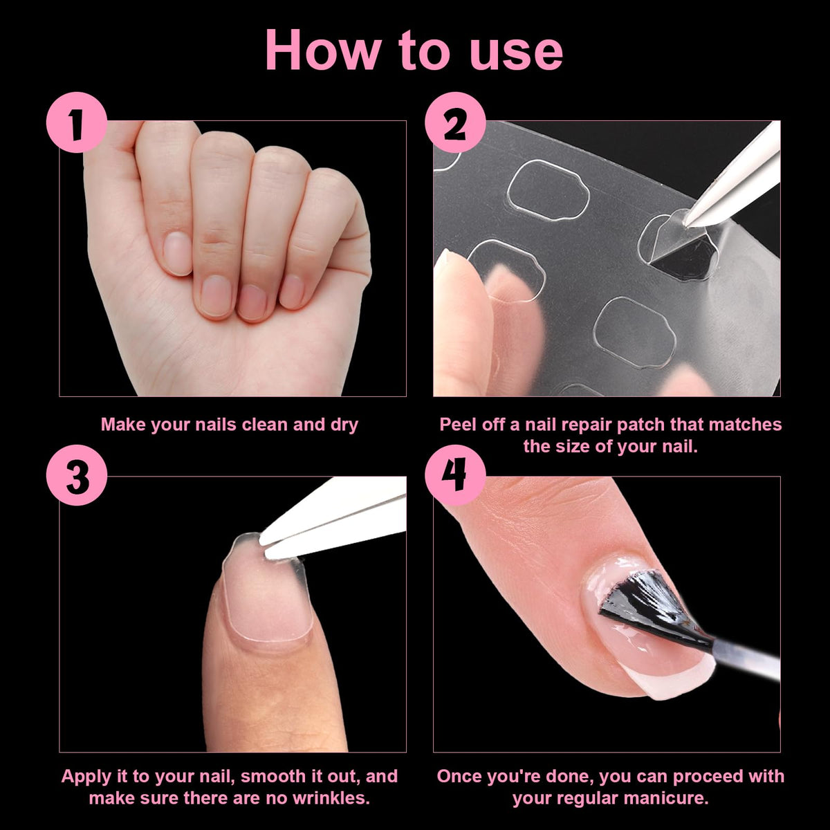 Veerlogix invisible finish on natural nail before and after repair