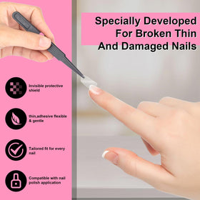 Veerlogix layout showing six size variations for precise nail coverage