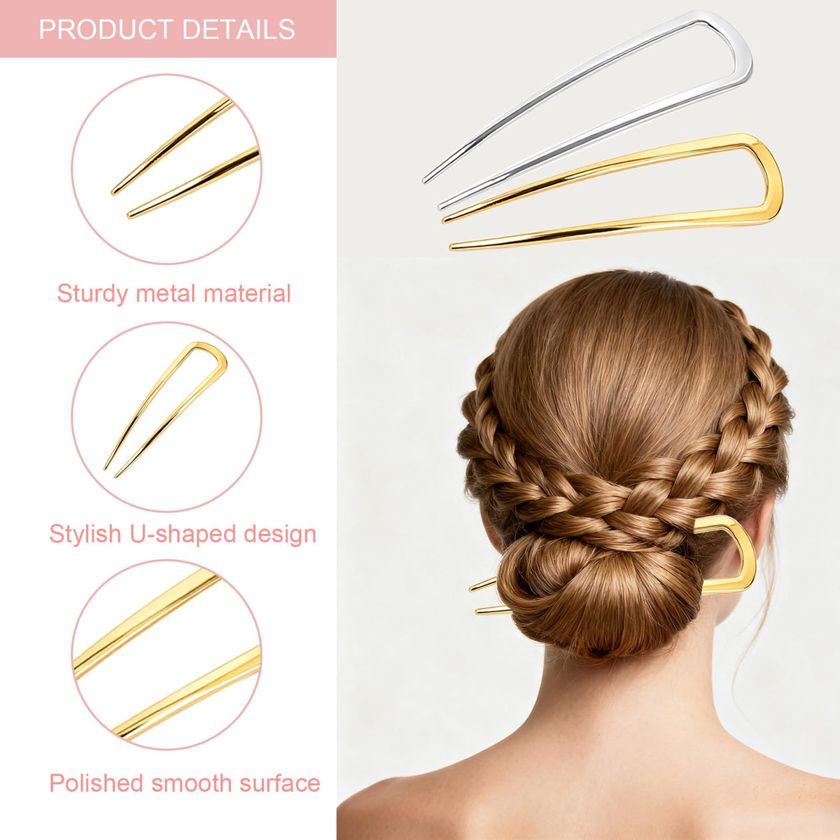 VEEVIIY pearl detail pin showing decorative accent for refined updo finishes