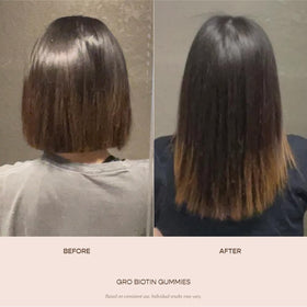 VEGAMOUR label close-up listing biotin and vitamins, transparent ingredient info