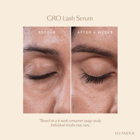 VEGAMOUR GRO Lash Serum 3ml shown in hand to convey compact travel-friendly size
