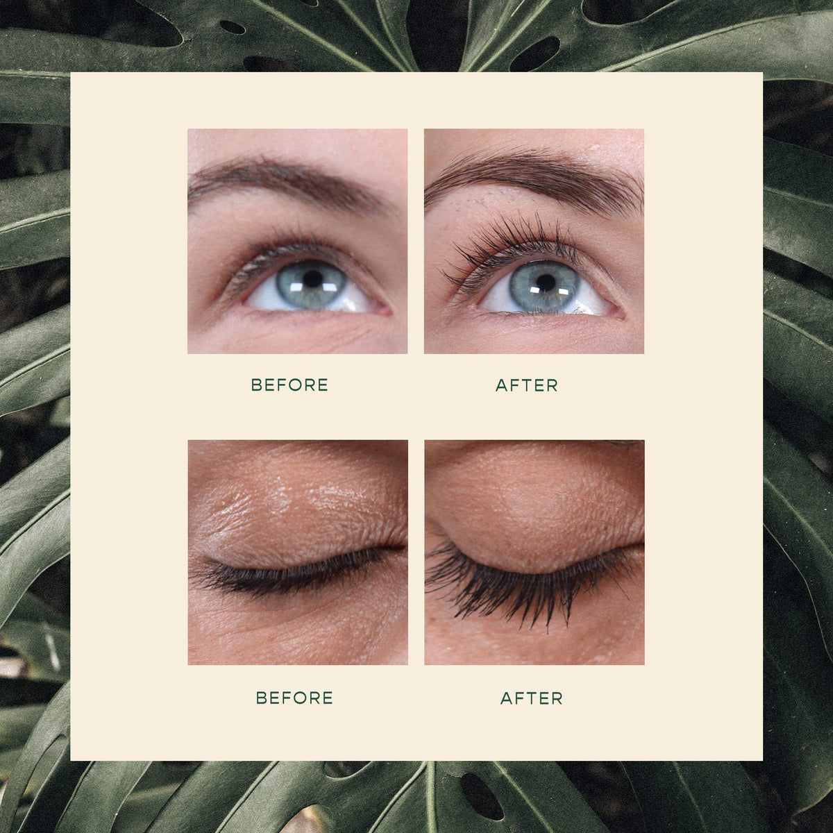 VEGAMOUR GRO Lash Serum ingredients flatlay with red clover and mung bean benefits