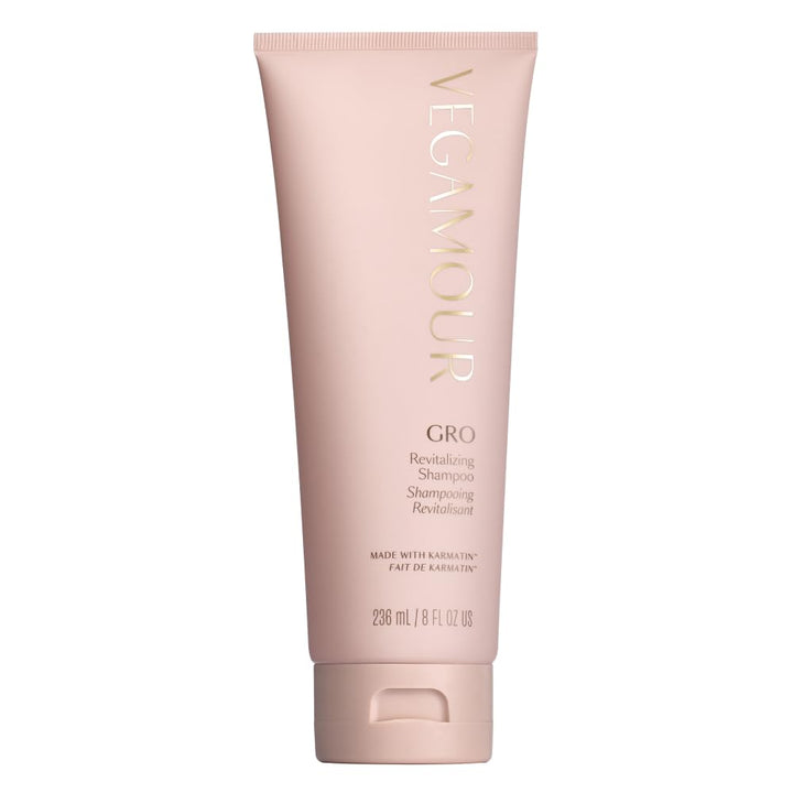 VEGAMOUR front bottle showing clean design and benefit of fuller-looking hair