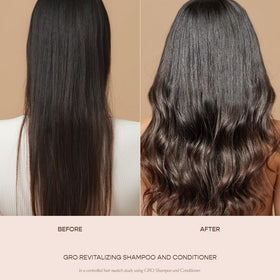 VEGAMOUR pump dispensing shampoo gel illustrating concentrated texture benefit