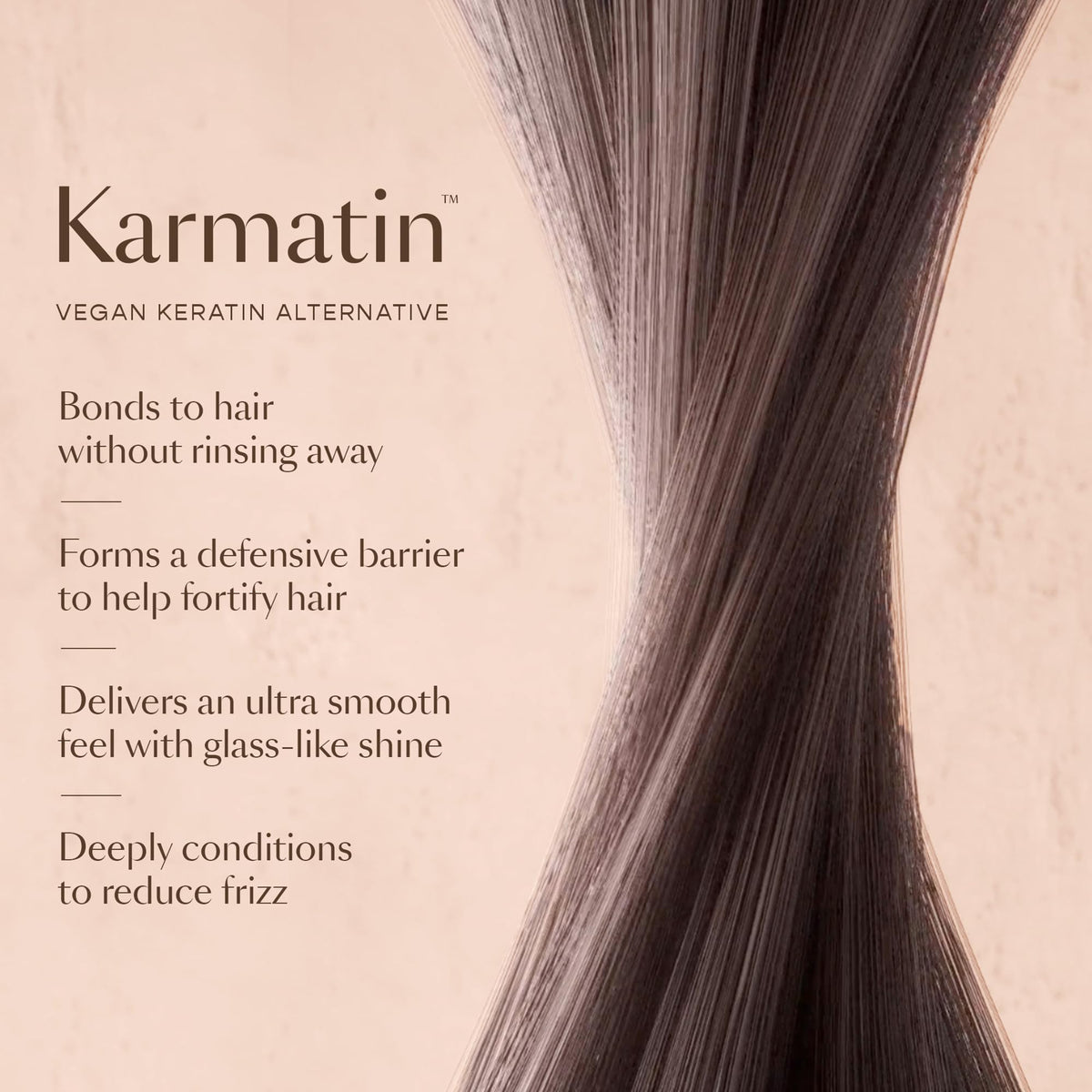 VEGAMOUR being sprayed into hair to detangle and smooth instantly