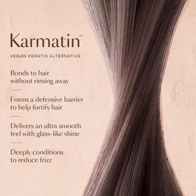 VEGAMOUR being sprayed into hair to detangle and smooth instantly
