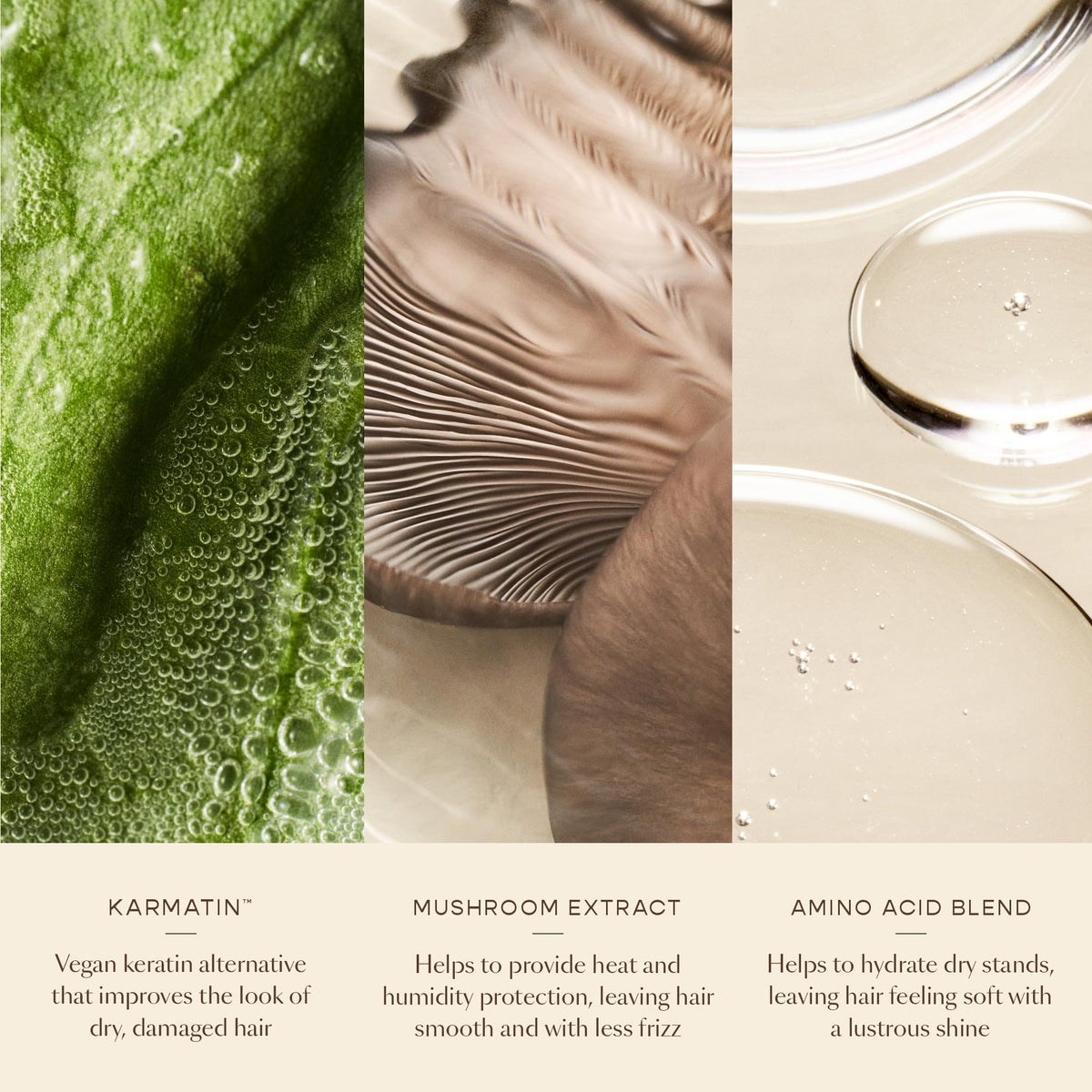VEGAMOUR bottle with ingredients list emphasizing vegan Karmatin benefits