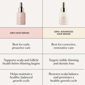 VEGAMOUR woman styling hair after serum for natural-looking fullness
