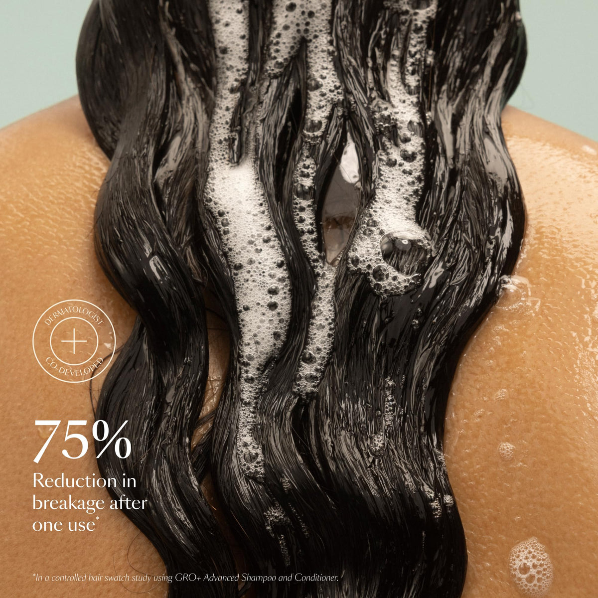 VEGAMOUR creamy conditioner texture close-up demonstrating lightweight hydration