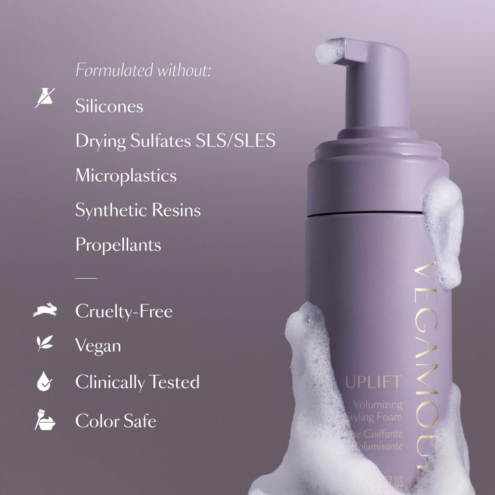 VEGAMOUR non-aerosol pump packaging emphasizing eco-friendly convenience