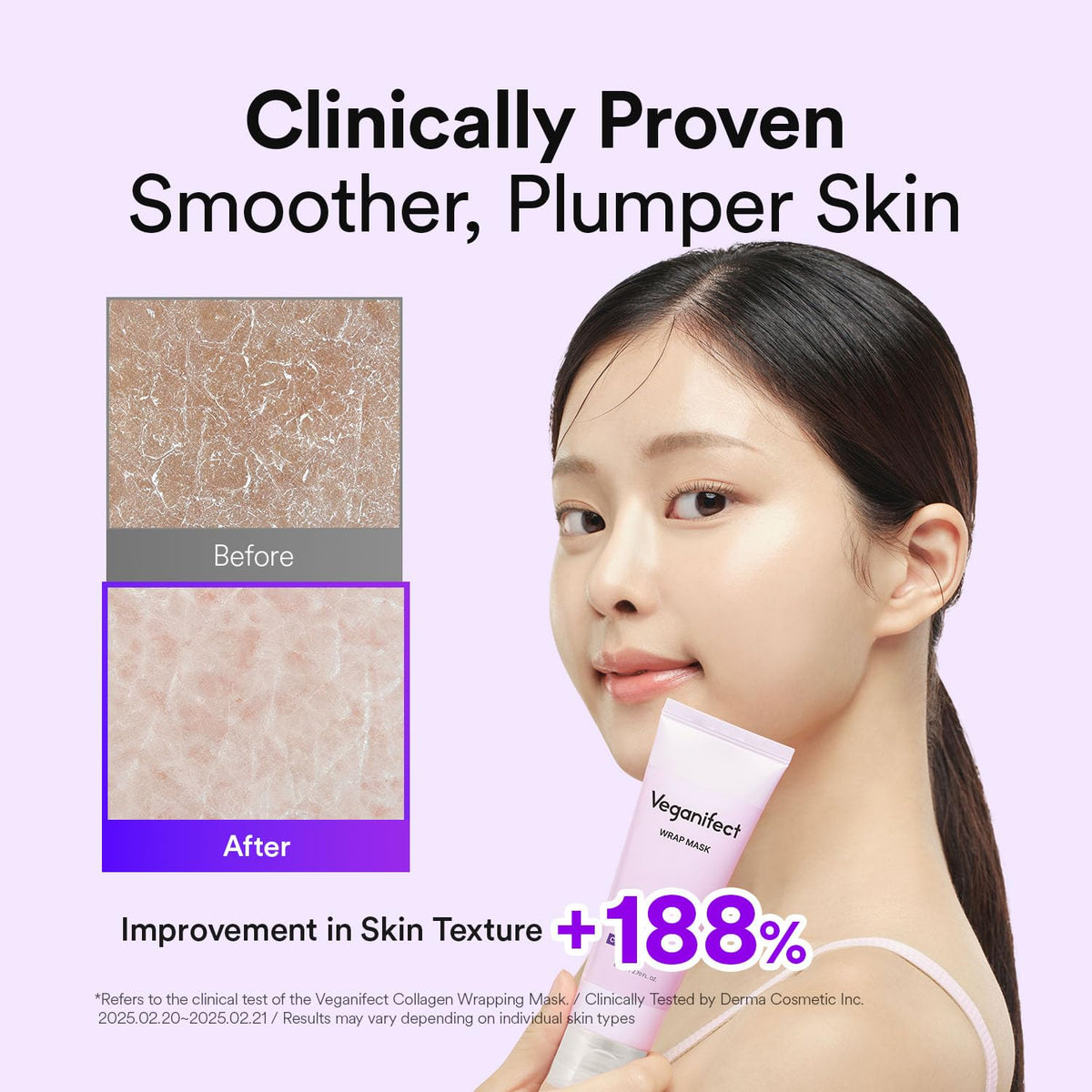 VEGANIFECT creamy mask texture close-up, smooth spreadability benefit