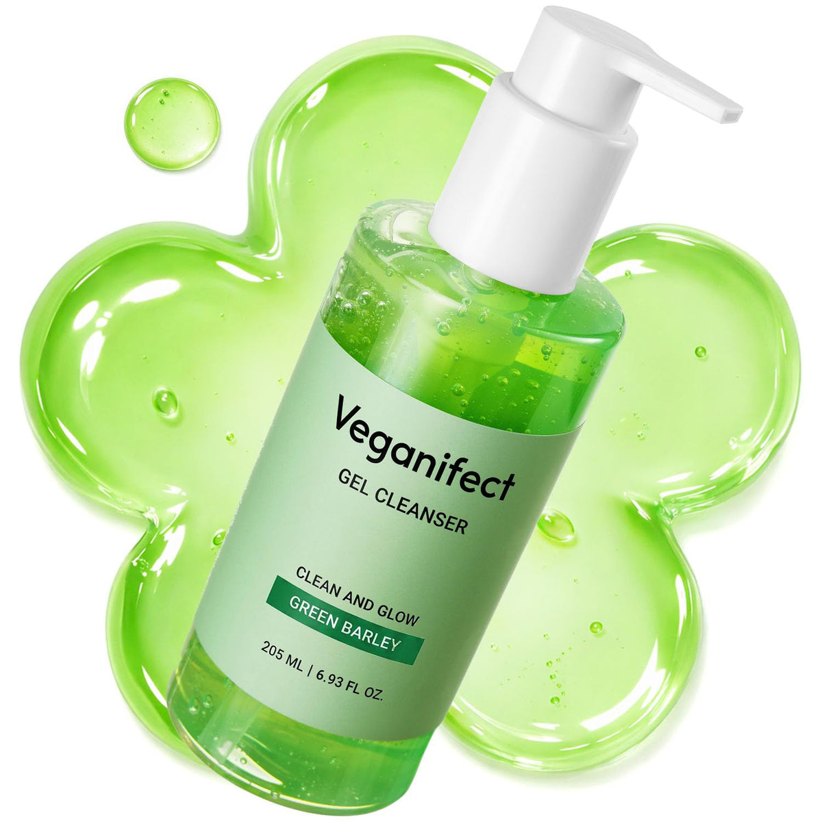 VEGANIFECT front pump bottle showcasing sleek packaging and daily use benefit