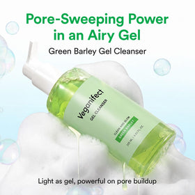 VEGANIFECT gel texture close-up showing smooth hydrating formula for softness