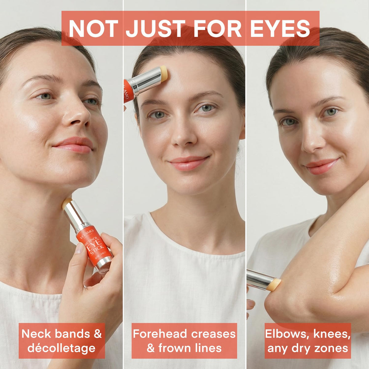 VELAMO ADVANCED before after example indicating visible smoothing and brighter under-eyes