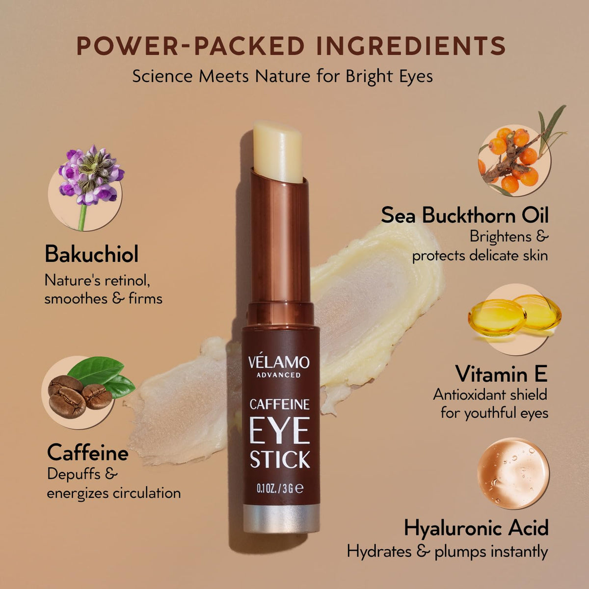 VELAMO ADVANCED balm texture close-up showing smooth glide and hydration