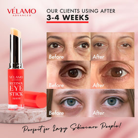 VELAMO ADVANCED lifestyle shot on bathroom counter complements nightly routine