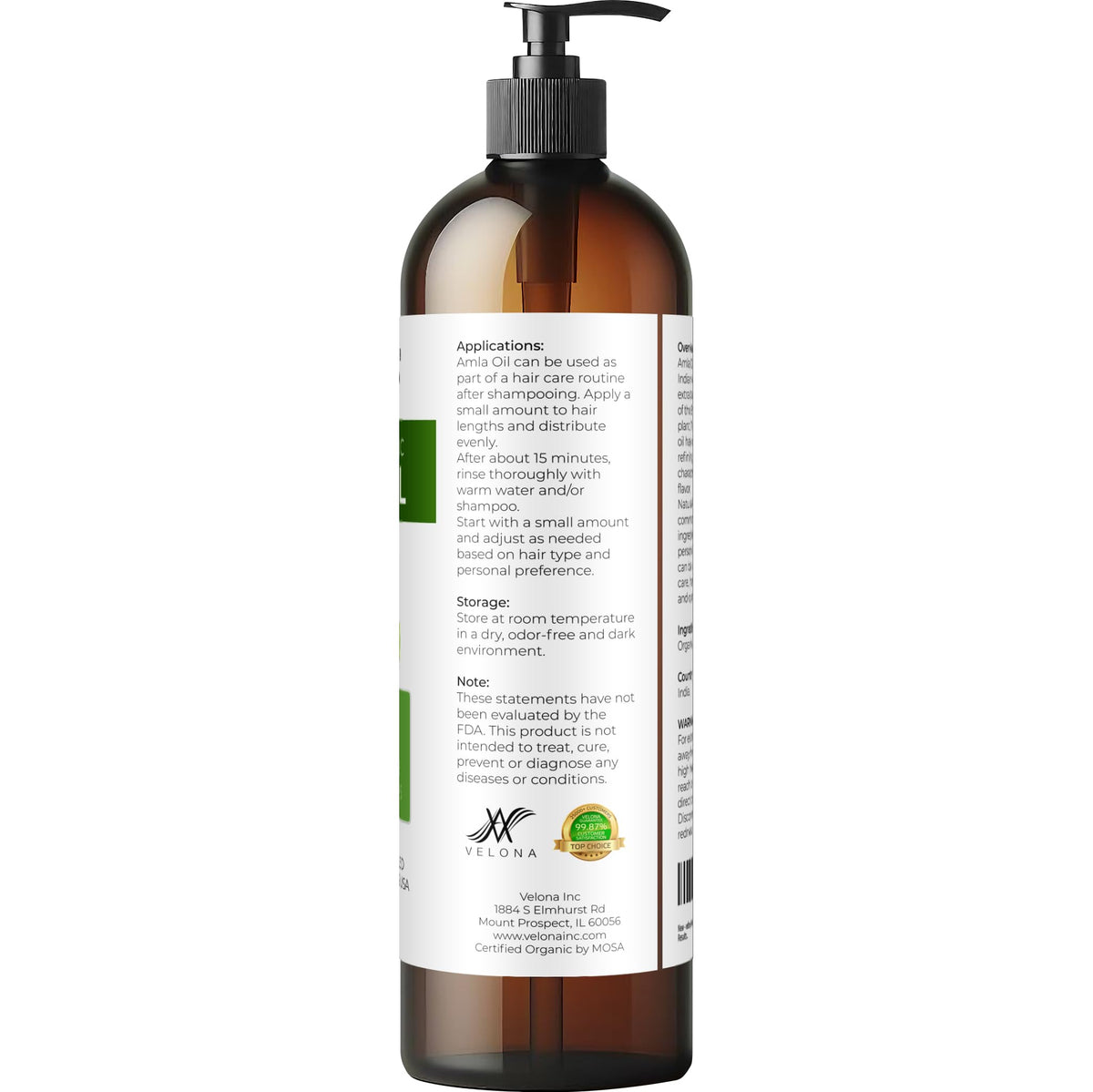 velona amla oil rubbed into skin on forearm for moisturization benefit