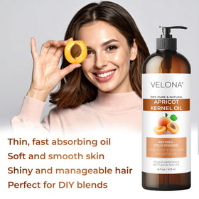 velona oil applied as hair mask demonstrating improved softness and manageability