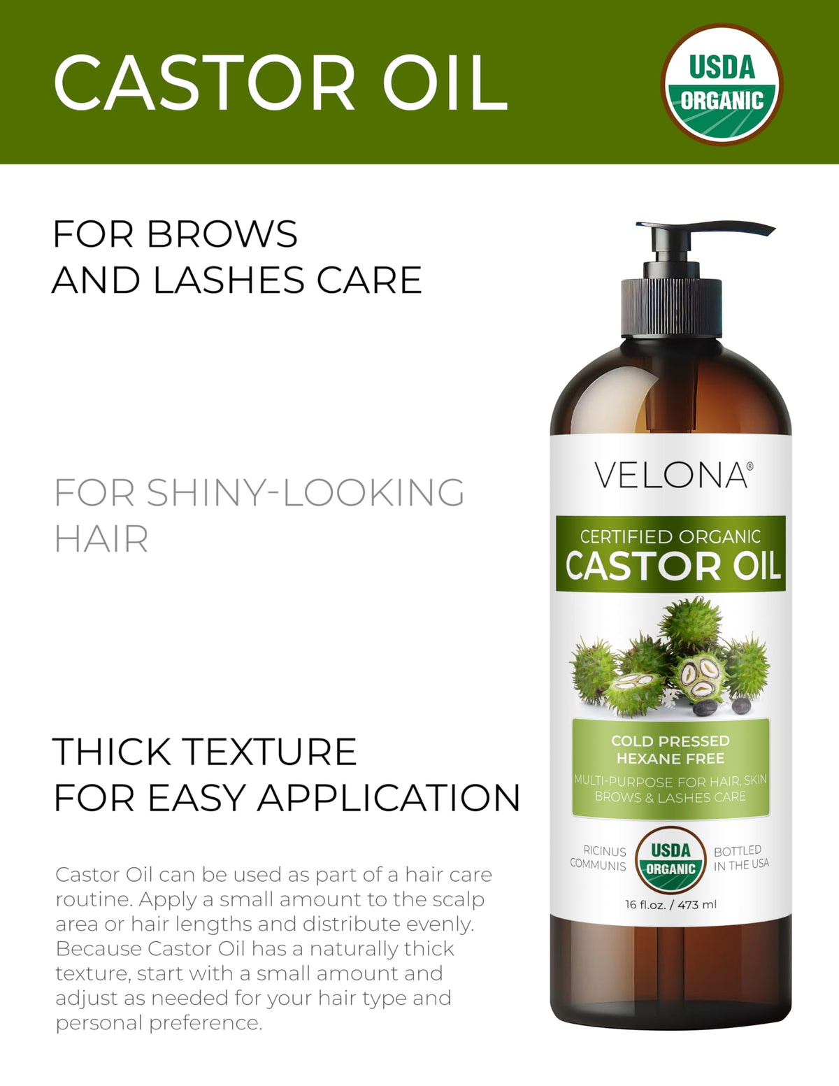 velona castor oil pouring texture close-up highlighting richness