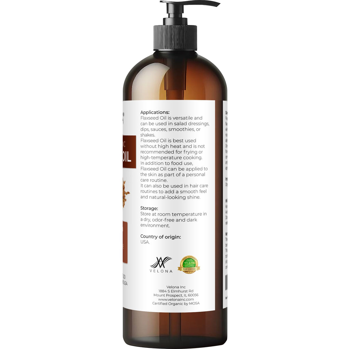 hand holding 16 fl oz velona bottle demonstrates size and convenience
