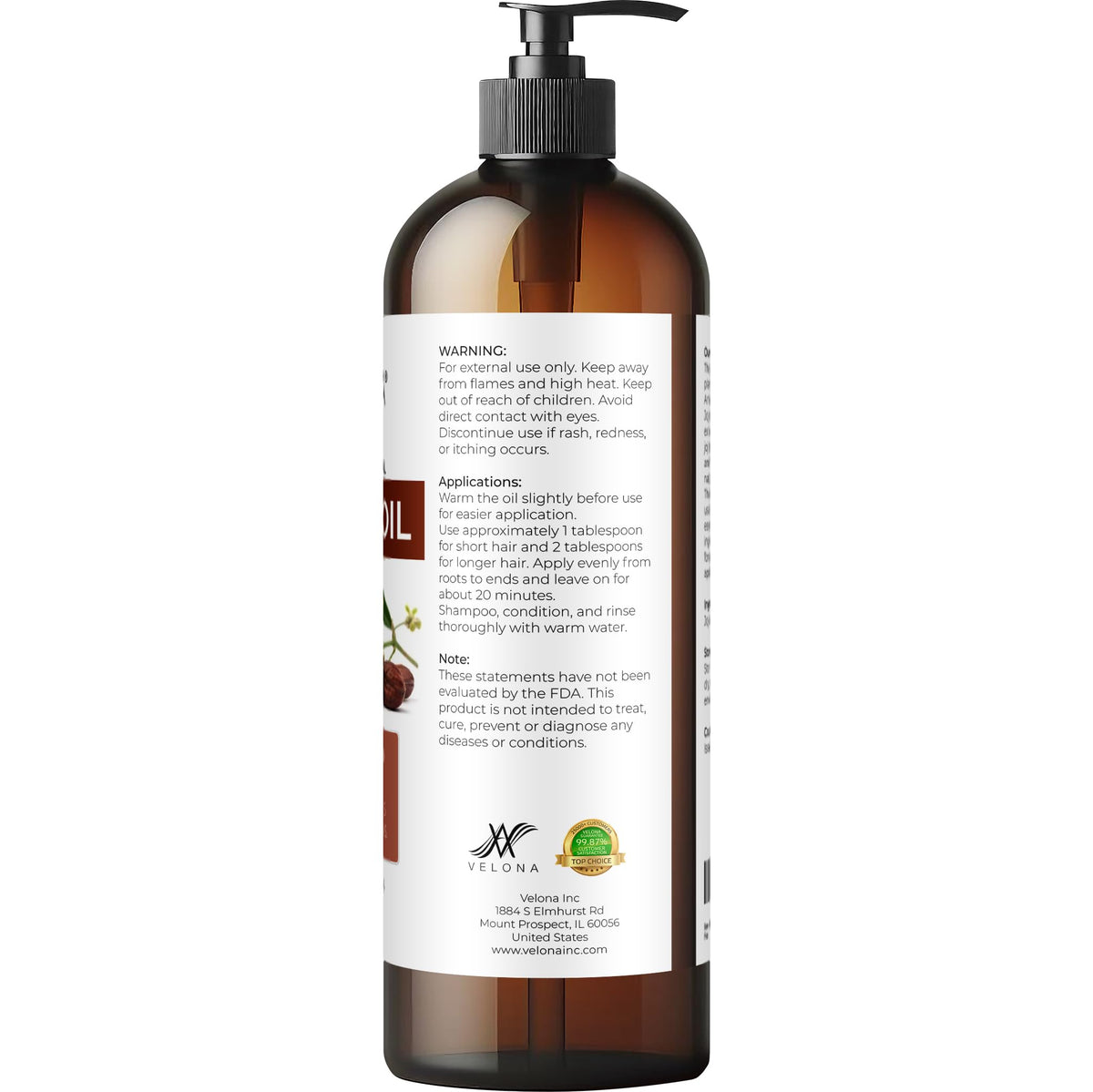 velona oil applied to hair ends delivering smoothness and natural shine